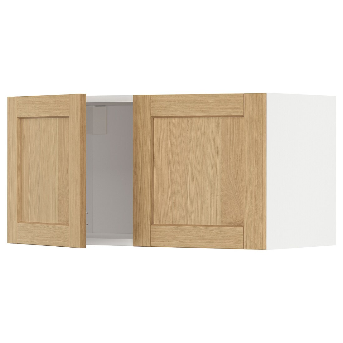 IKEA METOD Навесной шкаф с 2 дверями, белый / дуб Forsbacka, 80x40 см 19509343 | 195.093.43