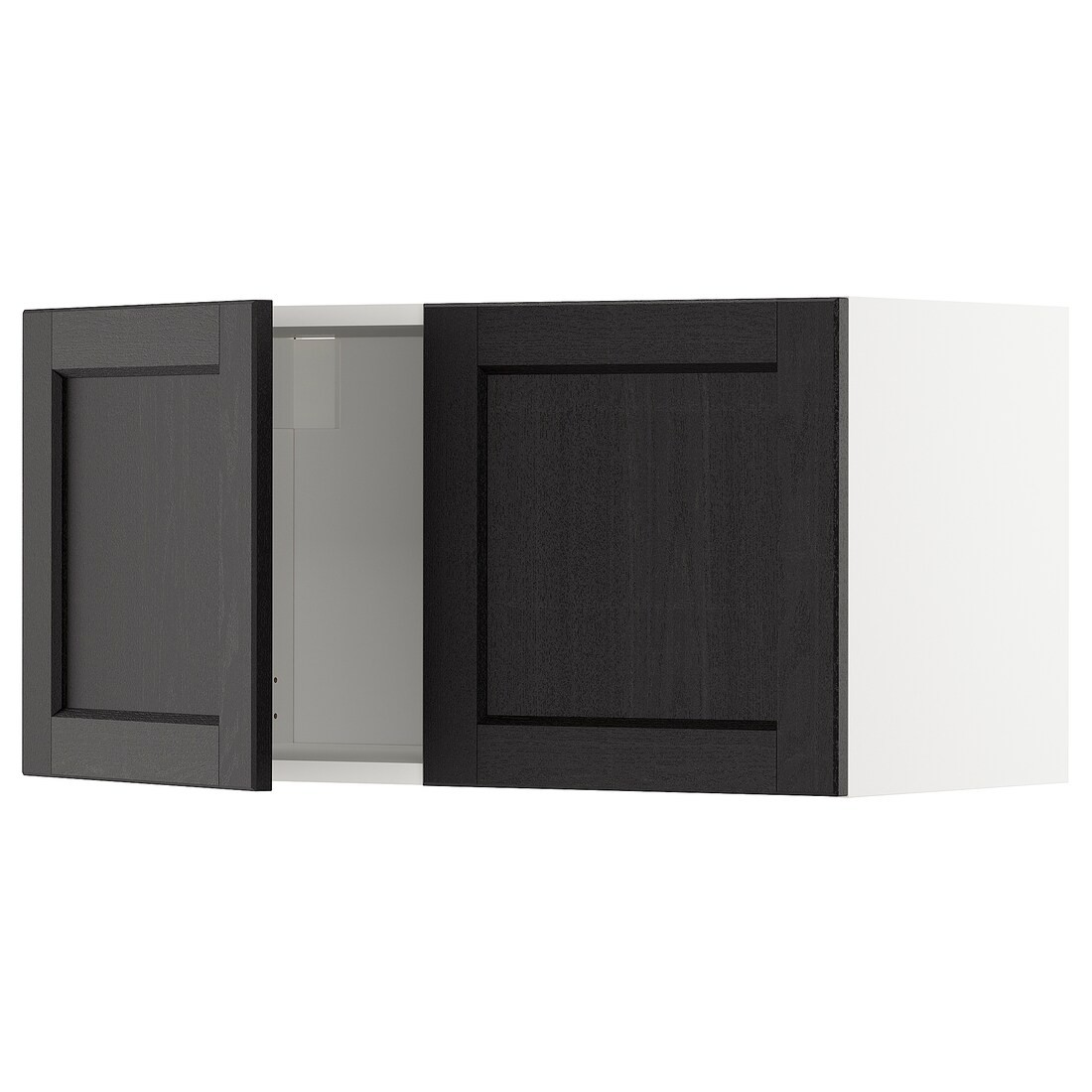 IKEA METOD МЕТОД Навесной шкаф с 2 дверями, белый / Lerhyttan черная морилка, 80x40 см 59457648 | 594.576.48