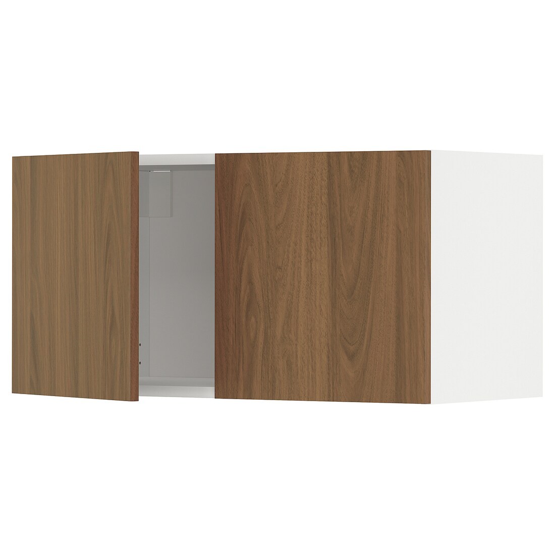 IKEA METOD Навесной шкаф с 2 дверями, белый / Имитация коричневого ореха, 80x40 см 89519763 | 895.197.63