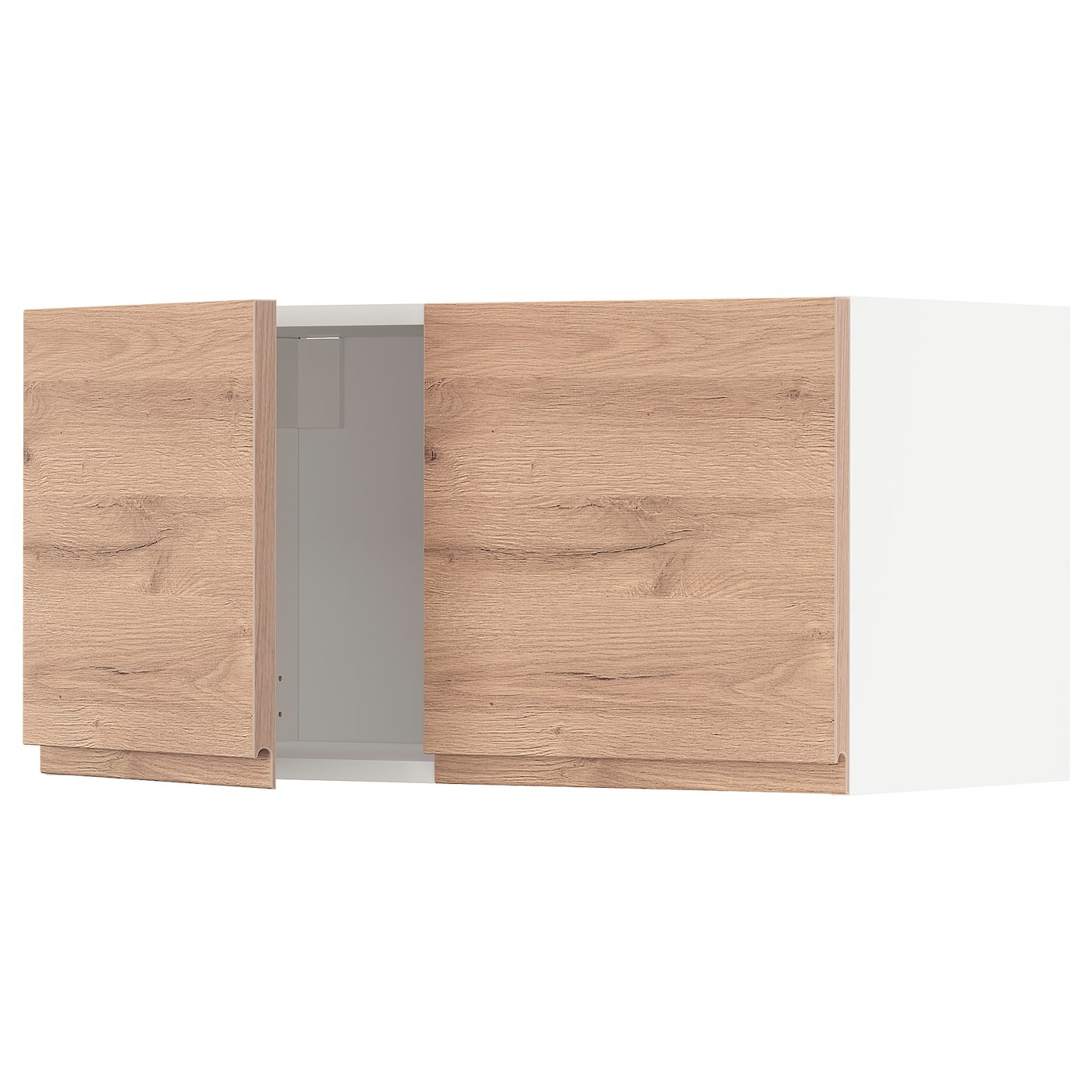 IKEA METOD МЕТОД Навесной шкаф с 2 дверями, белый / Voxtorp имитация дуб, 80x40 см 39463834 | 394.638.34