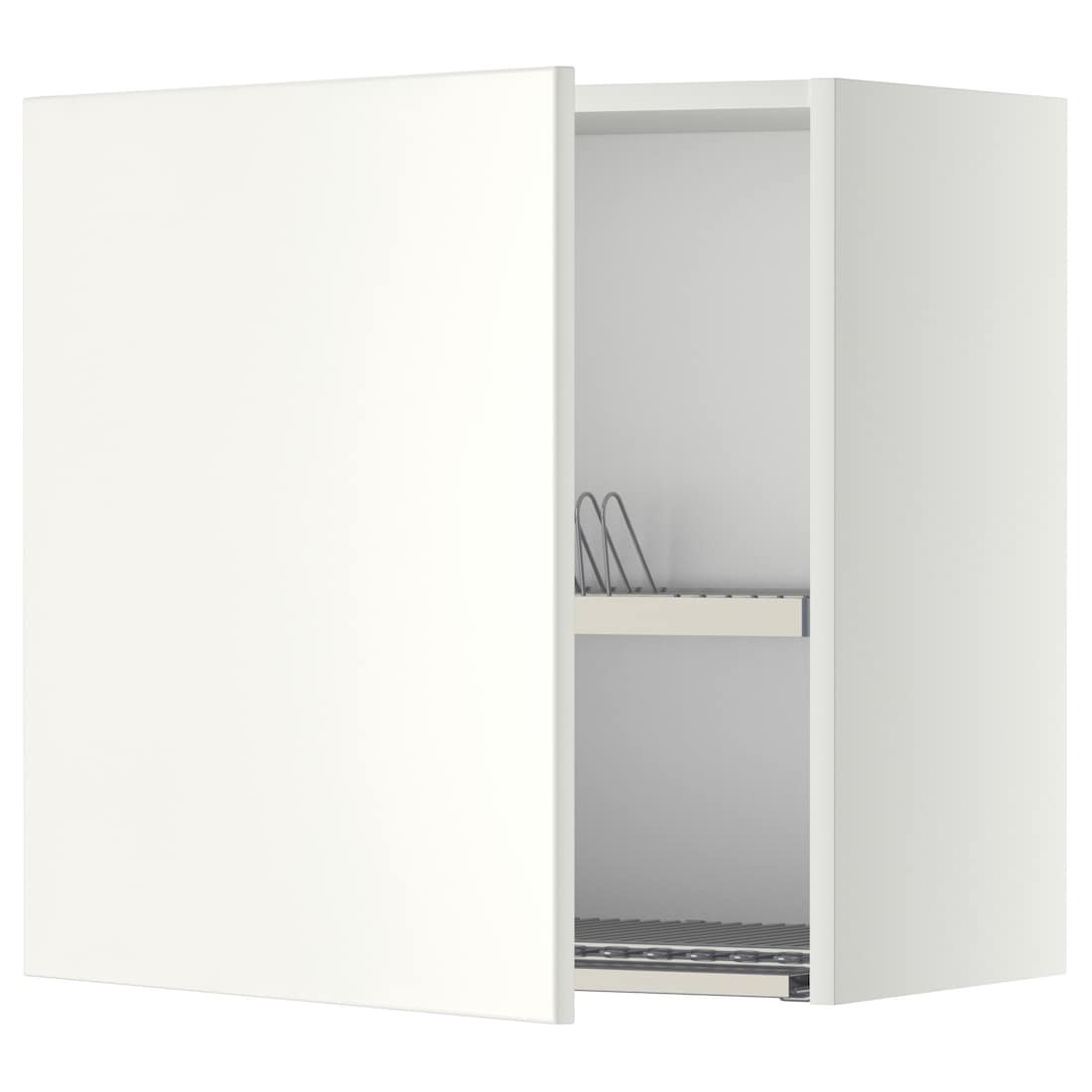 IKEA METOD МЕТОД Навесной шкаф с сушилкой, белый / Veddinge белый, 60x60 см 79455238 794.552.38