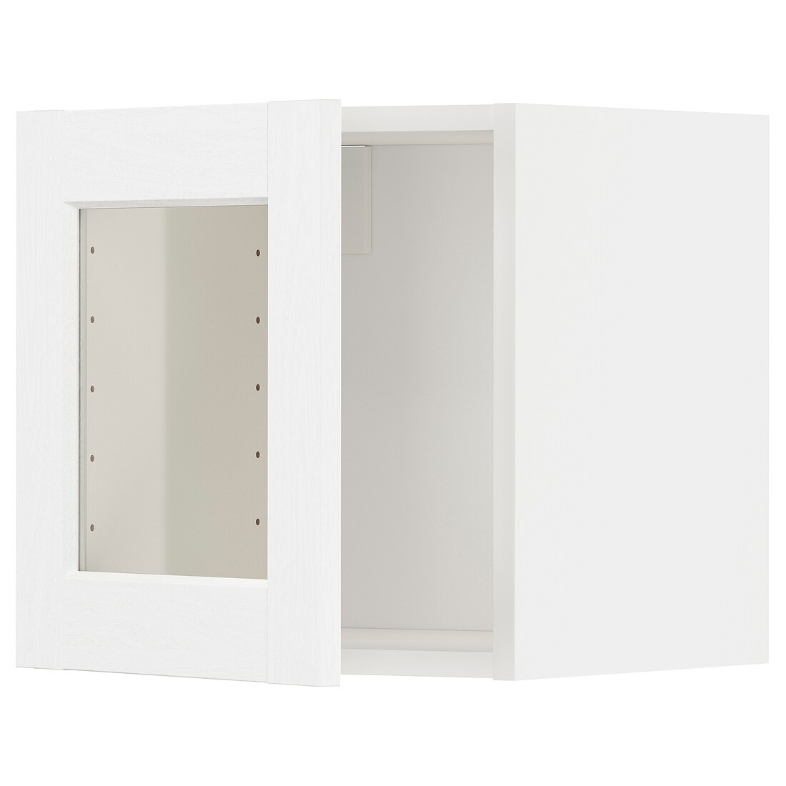IKEA METOD МЕТОД Навесной шкаф со стеклянной дверью, белый Enköping / белый имитация дерева, 40x40 см 69473469 | 694.734.69