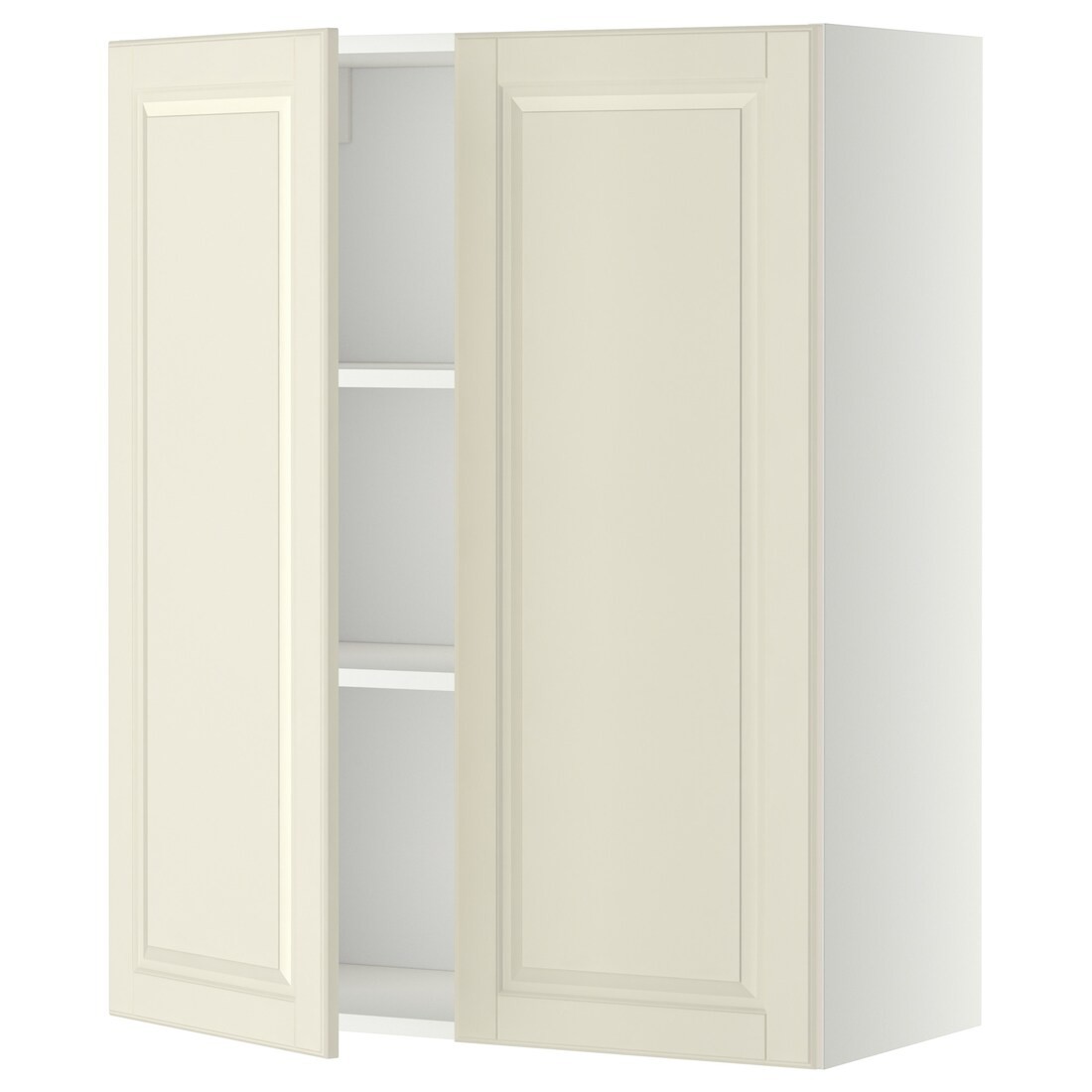IKEA METOD МЕТОД Навесной шкаф с полками / 2 дверцы, белый / Bodbyn кремовый, 80x100 см 79463573 | 794.635.73