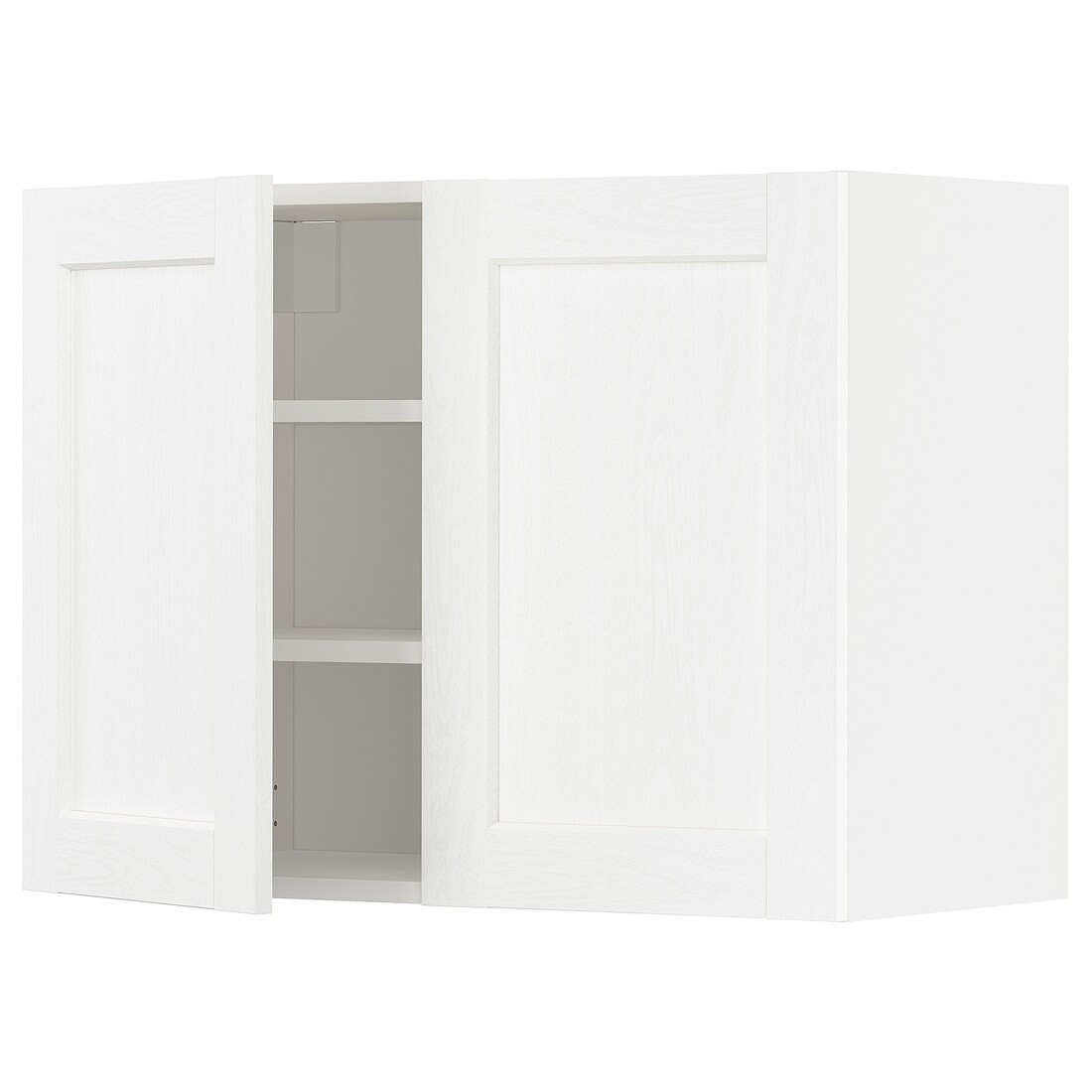 IKEA METOD МЕТОД Навесной шкаф с полками / 2 дверцы, белый Enköping / белый имитация дерева, 80x60 см 79473464 | 794.734.64