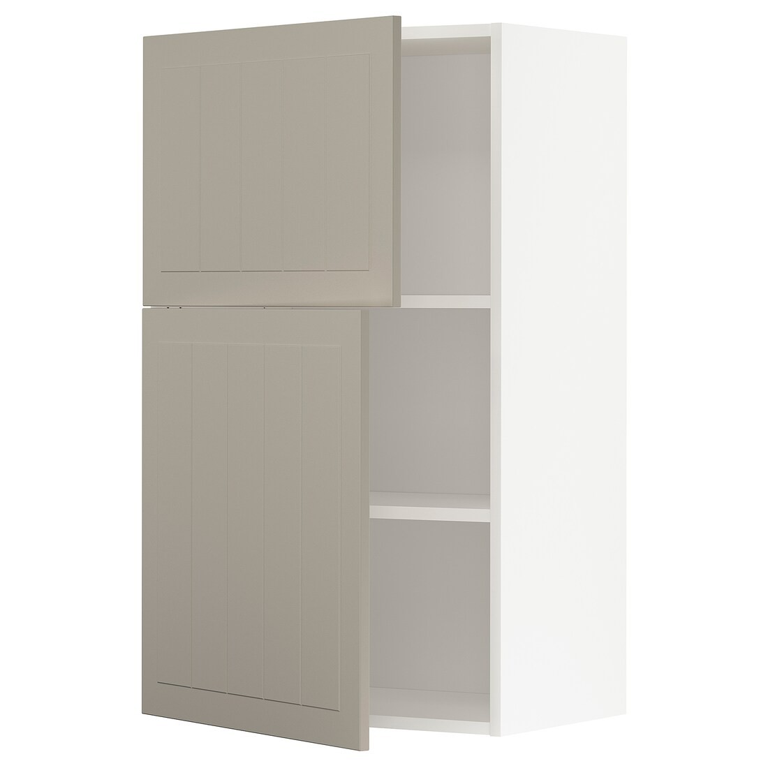 IKEA METOD МЕТОД Навесной шкаф с полками / 2 дверцы, белый / Stensund бежевый, 60x100 см 99459829 | 994.598.29