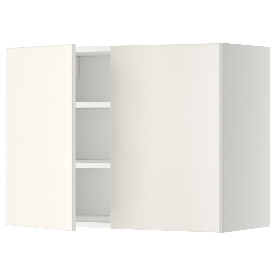 IKEA METOD МЕТОД Навесной шкаф с полками / 2 дверцы, белый / Veddinge белый, 80x60 см 39454542 394.545.42
