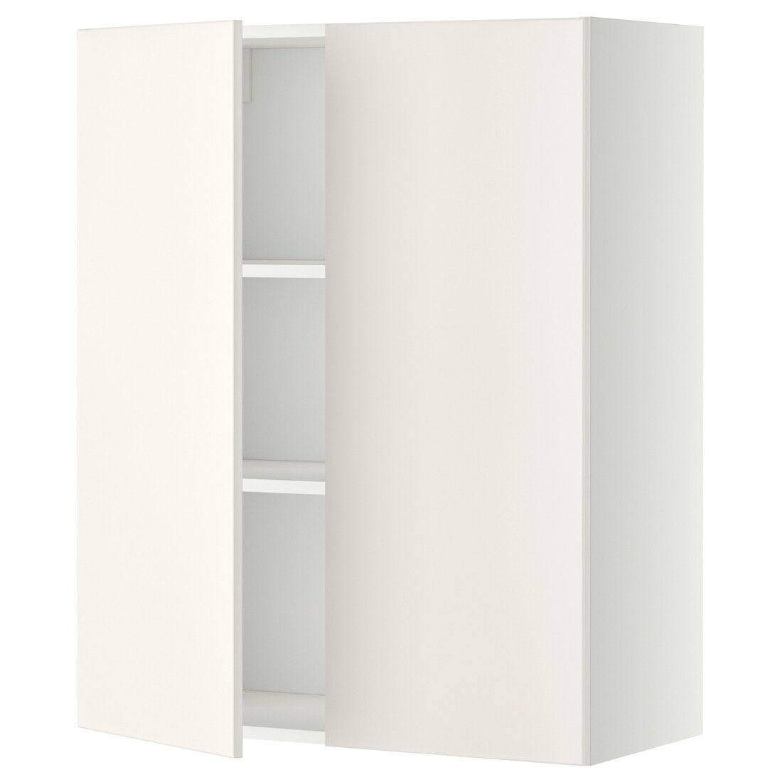 IKEA METOD МЕТОД Навесной шкаф с полками / 2 дверцы, белый / Veddinge белый, 80x100 см 19468998 194.689.98