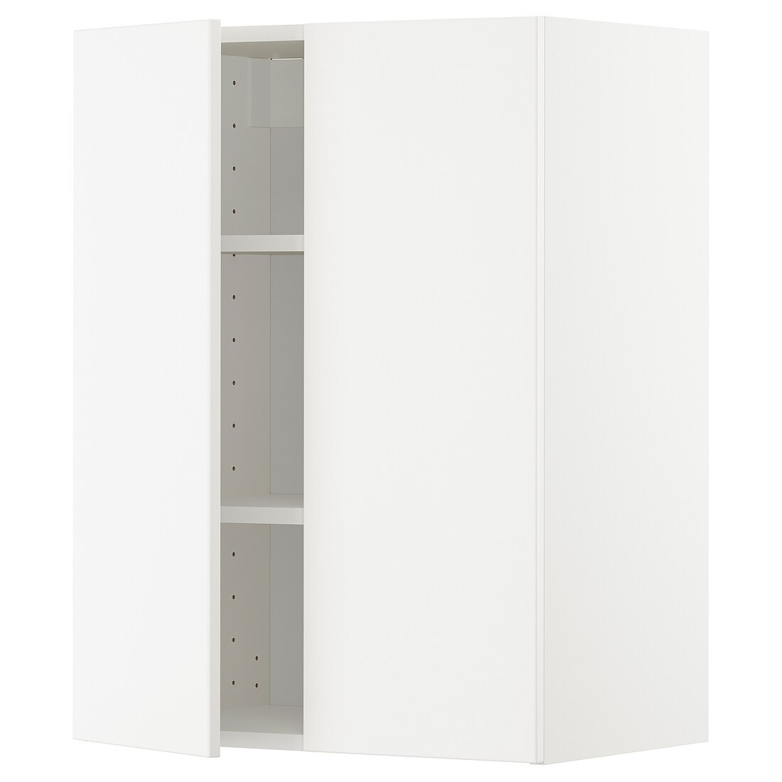 IKEA METOD МЕТОД Навесной шкаф с полками / 2 дверцы, белый / Veddinge белый, 60x80 см 89466849 894.668.49