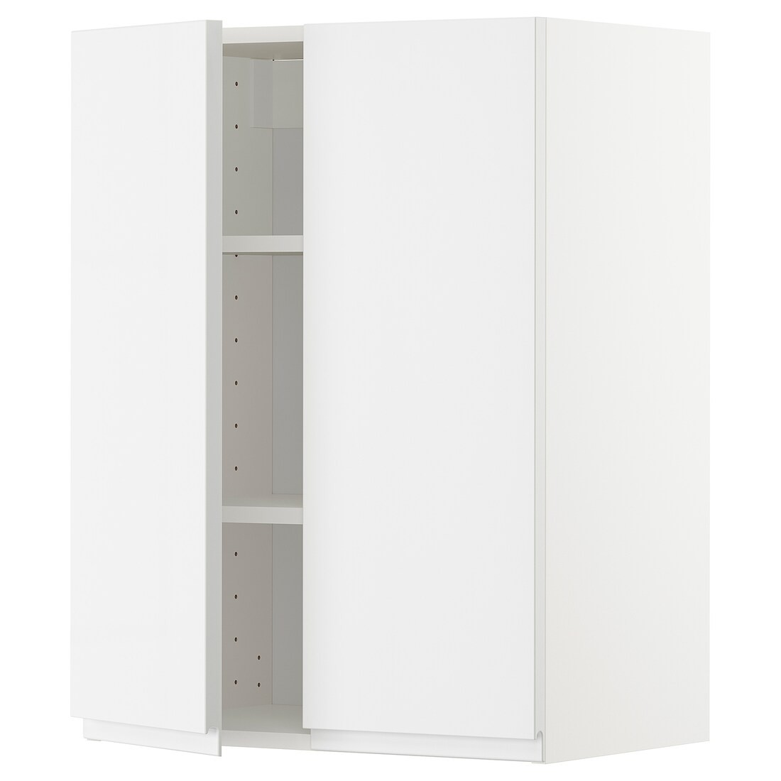 IKEA METOD МЕТОД Навесной шкаф с полками / 2 дверцы, белый / Voxtorp глянцевый / белый, 60x80 см 99465972 994.659.72