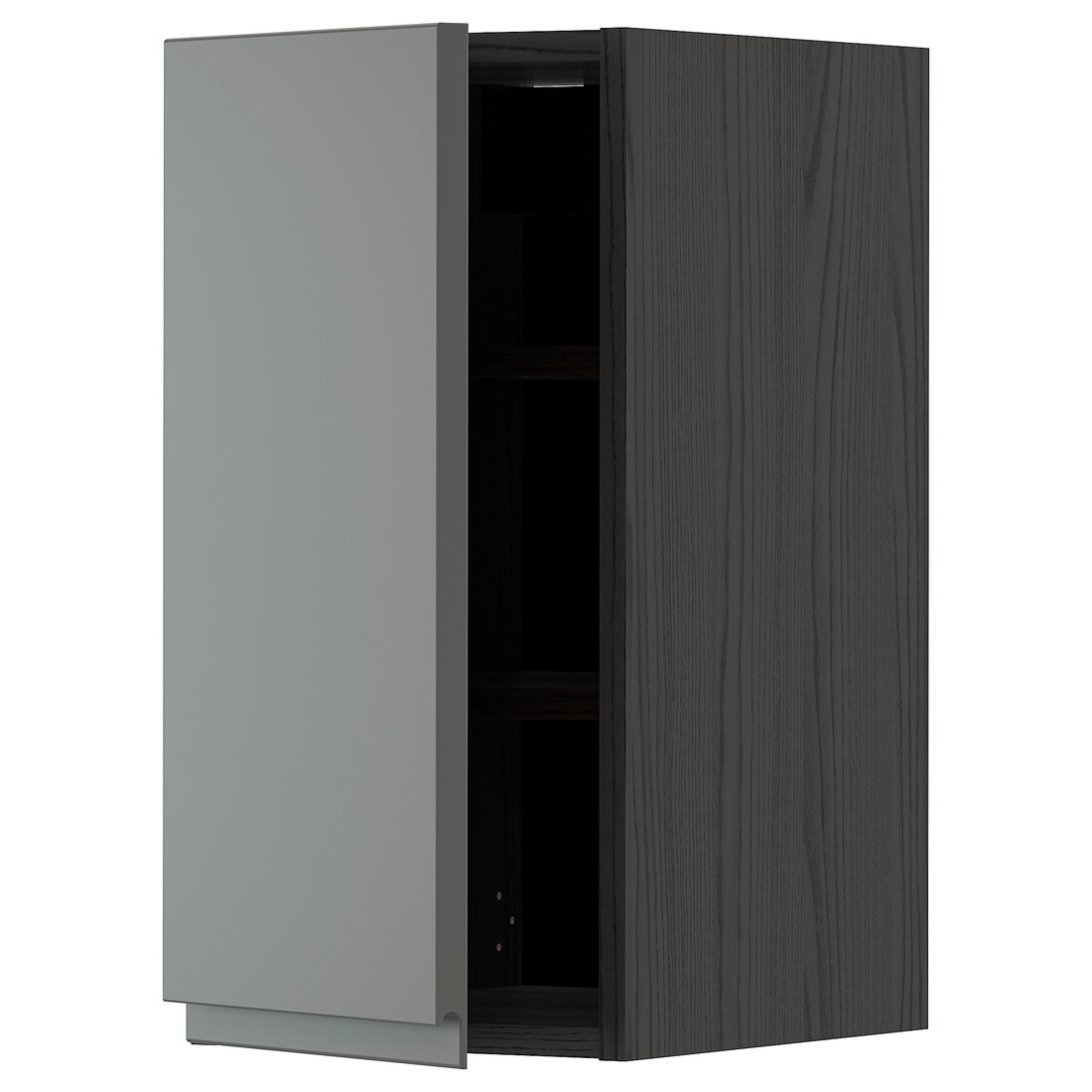 IKEA METOD МЕТОД Шкаф навесной с полками, черный / Voxtorp темно-серый, 30x60 см 09460016 094.600.16