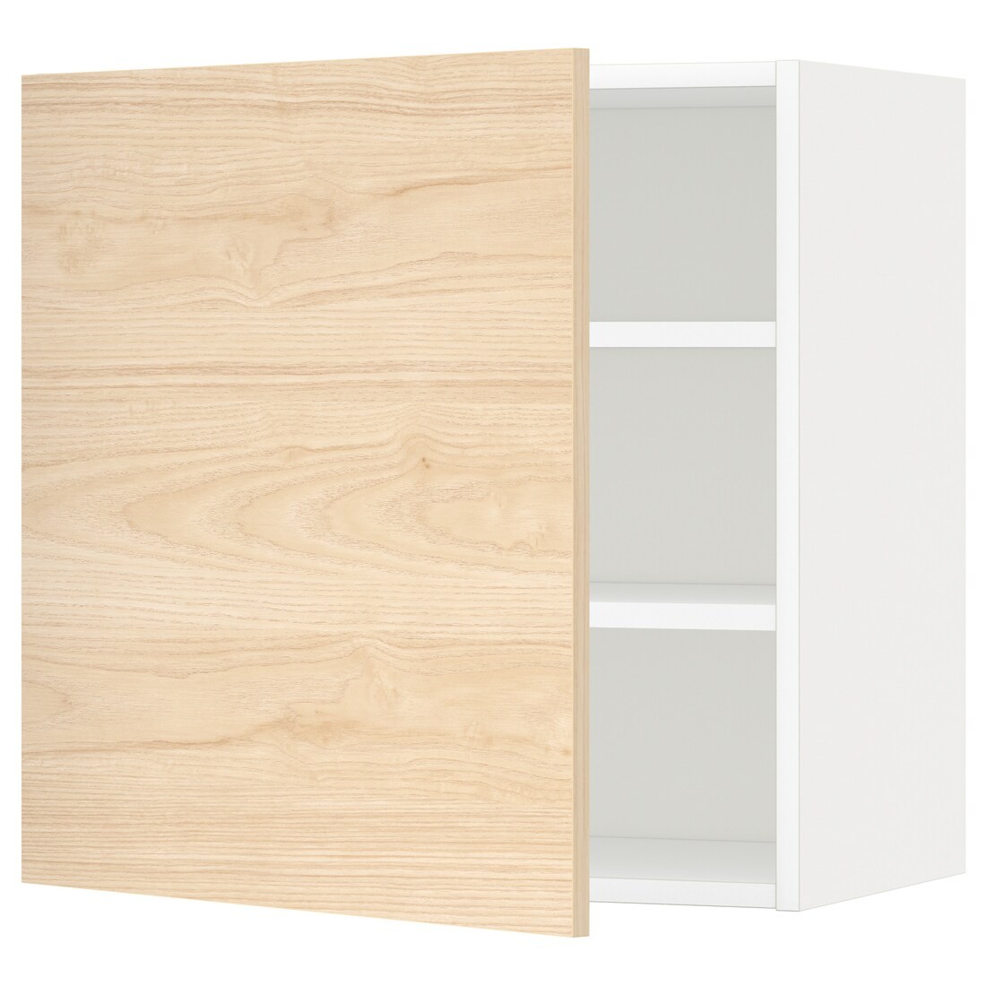 IKEA METOD МЕТОД Шкаф навесной с полками, белый / Askersund узор светлый ясень, 60x60 см 09469880 | 094.698.80