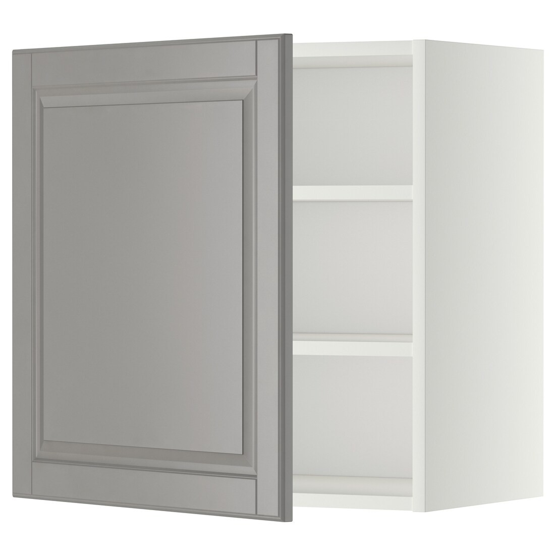 IKEA METOD МЕТОД Шкаф навесной с полками, белый / Bodbyn серый, 60x60 см 39456956 | 394.569.56