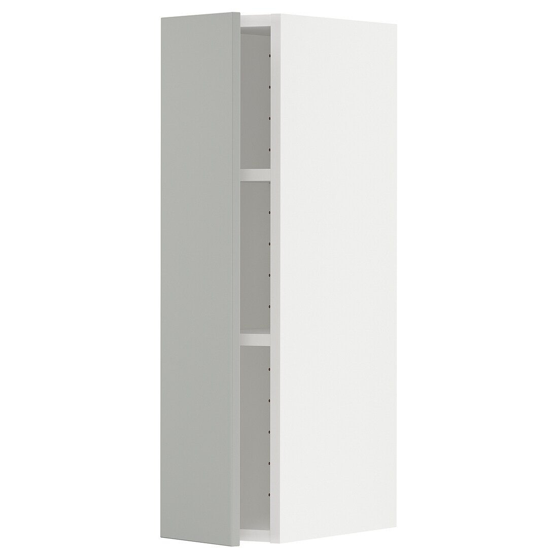 IKEA METOD Шкаф навесной с полками, белый / Хавсторп светло-серый, 20x80 см 79538823 | 795.388.23