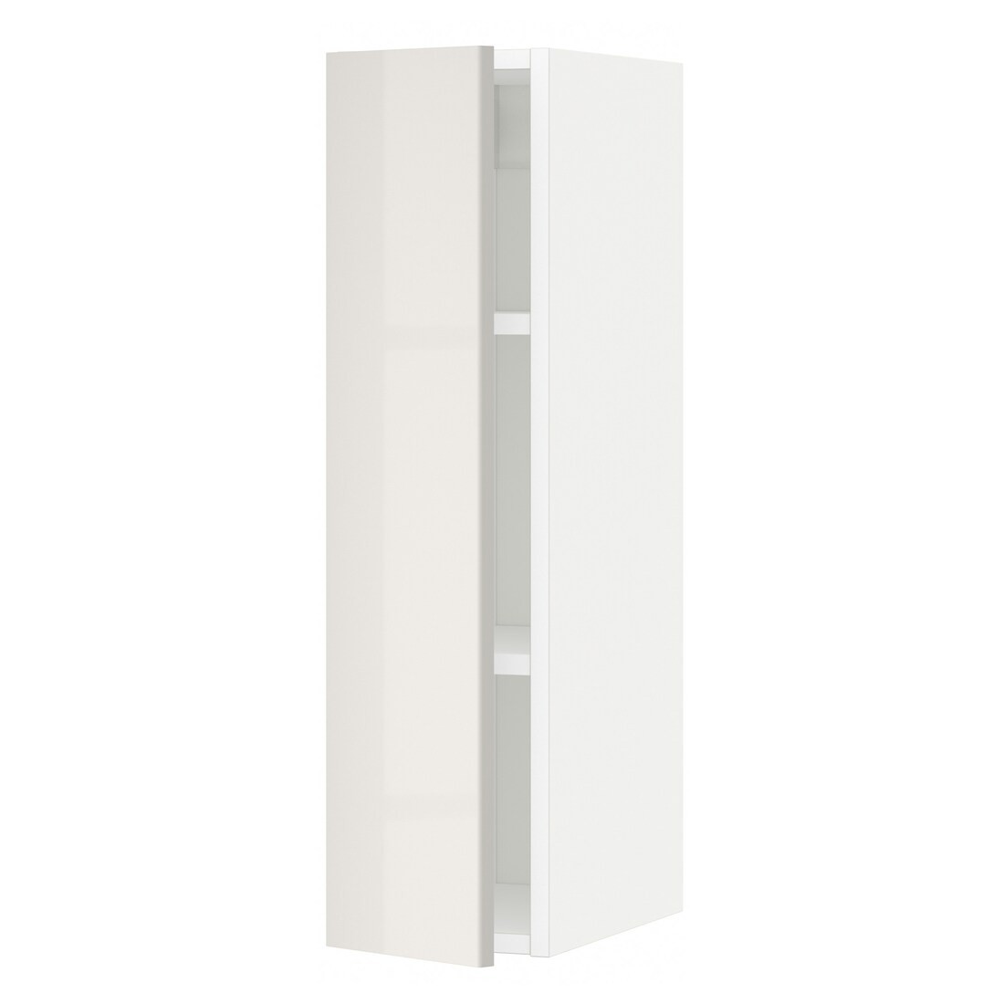 IKEA METOD МЕТОД Шкаф навесной с полками, белый / Ringhult светло-серый, 20x80 см 79464898 | 794.648.98