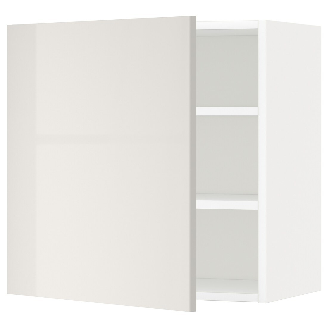 IKEA METOD МЕТОД Шкаф навесной с полками, белый / Ringhult светло-серый, 60x60 см 29461920 | 294.619.20