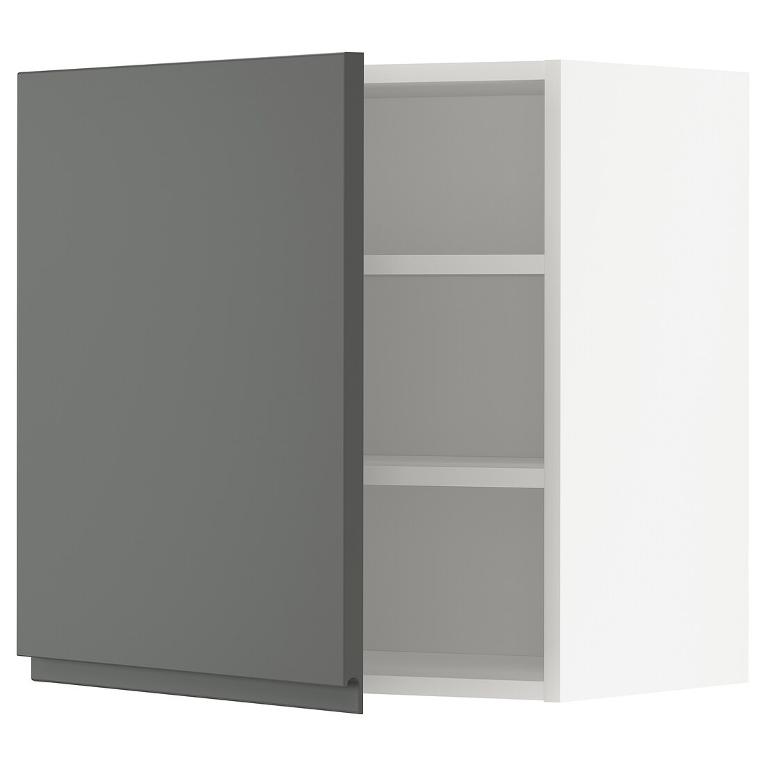 IKEA METOD МЕТОД Шкаф навесной с полками, белый / Voxtorp темно-серый, 60x60 см 29462887 | 294.628.87