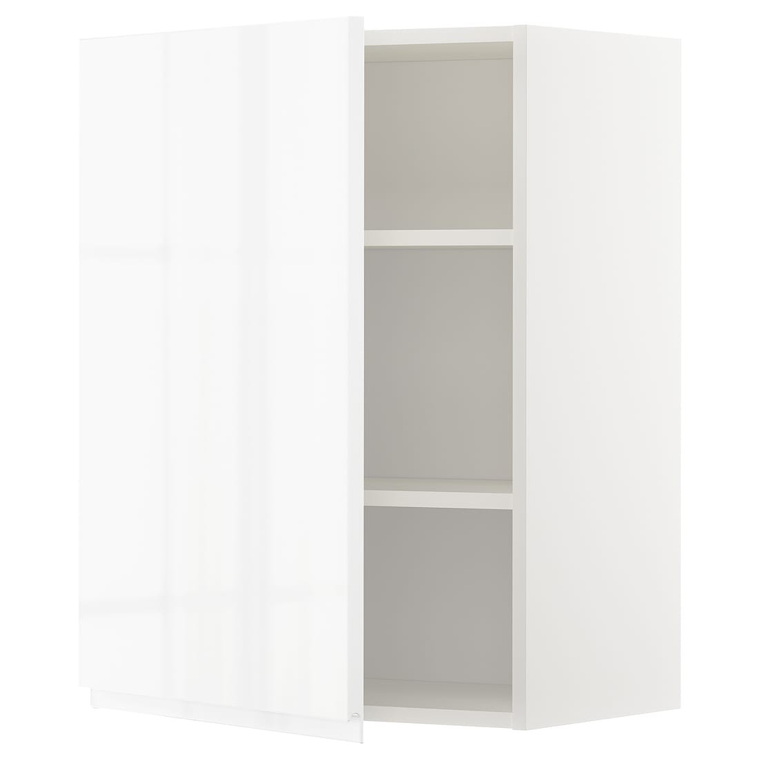 IKEA METOD МЕТОД Шкаф навесной с полками, белый / Voxtorp глянцевый / белый, 60x80 см 69463818 | 694.638.18