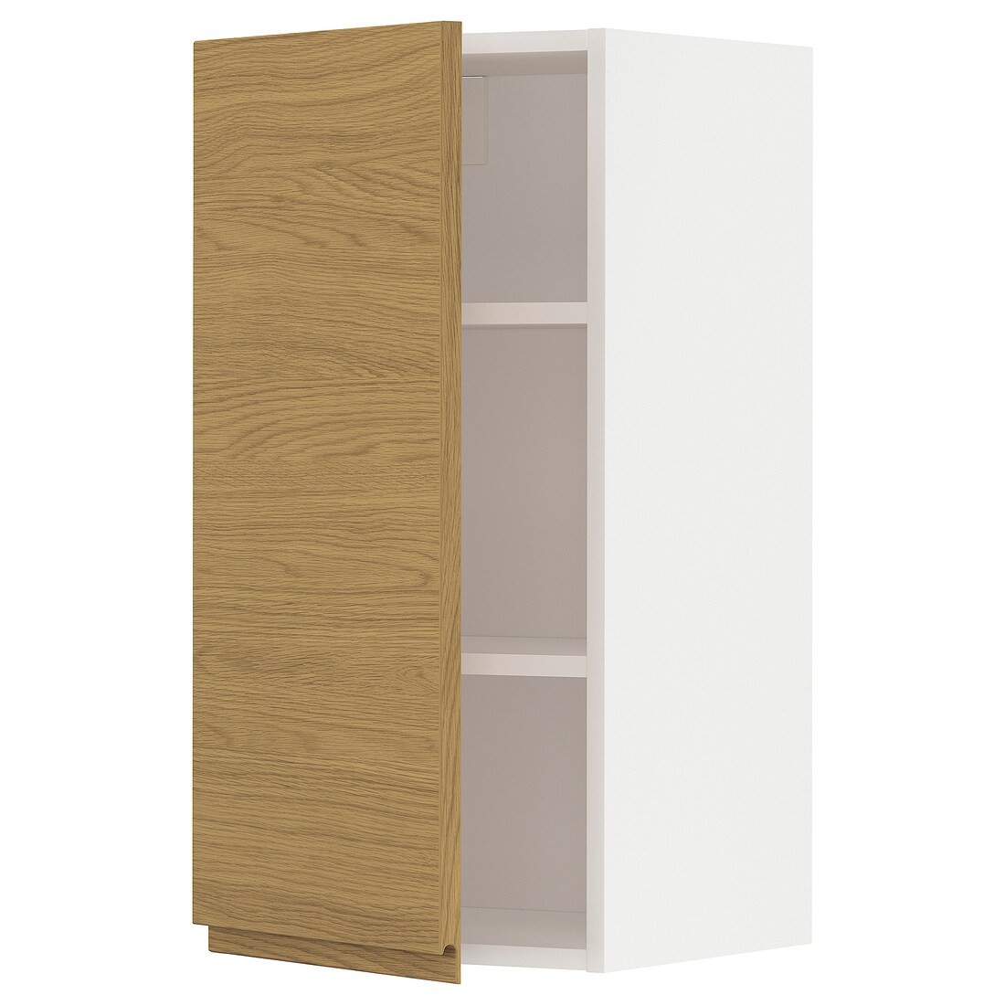 IKEA METOD навесной шкаф с полками, белый / Voxtorp имитация дуб, 40x80 см 69539125 | 695.391.25