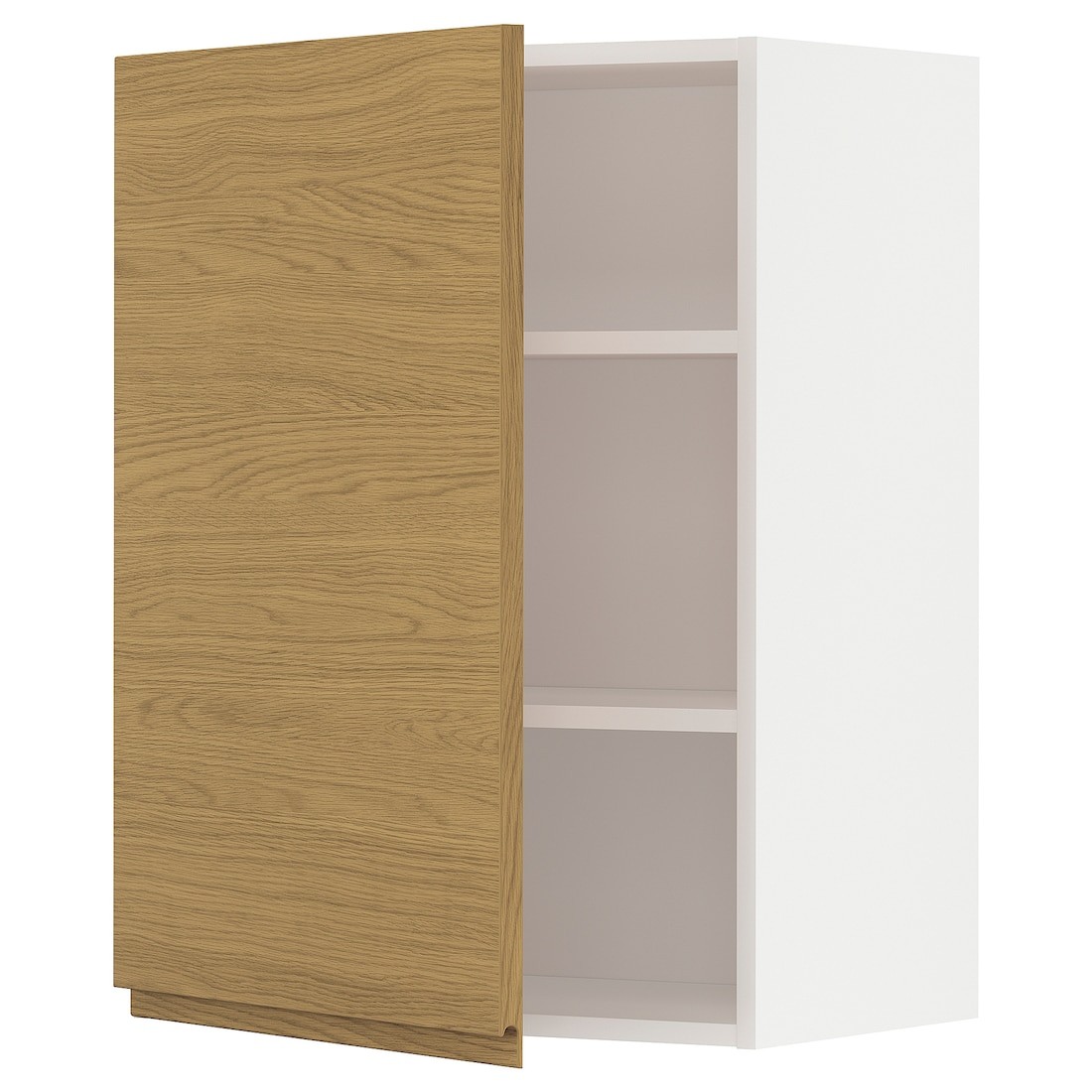 IKEA METOD навесной шкаф с полками, белый / Voxtorp имитация дуб, 60x80 см 09539289 | 095.392.89