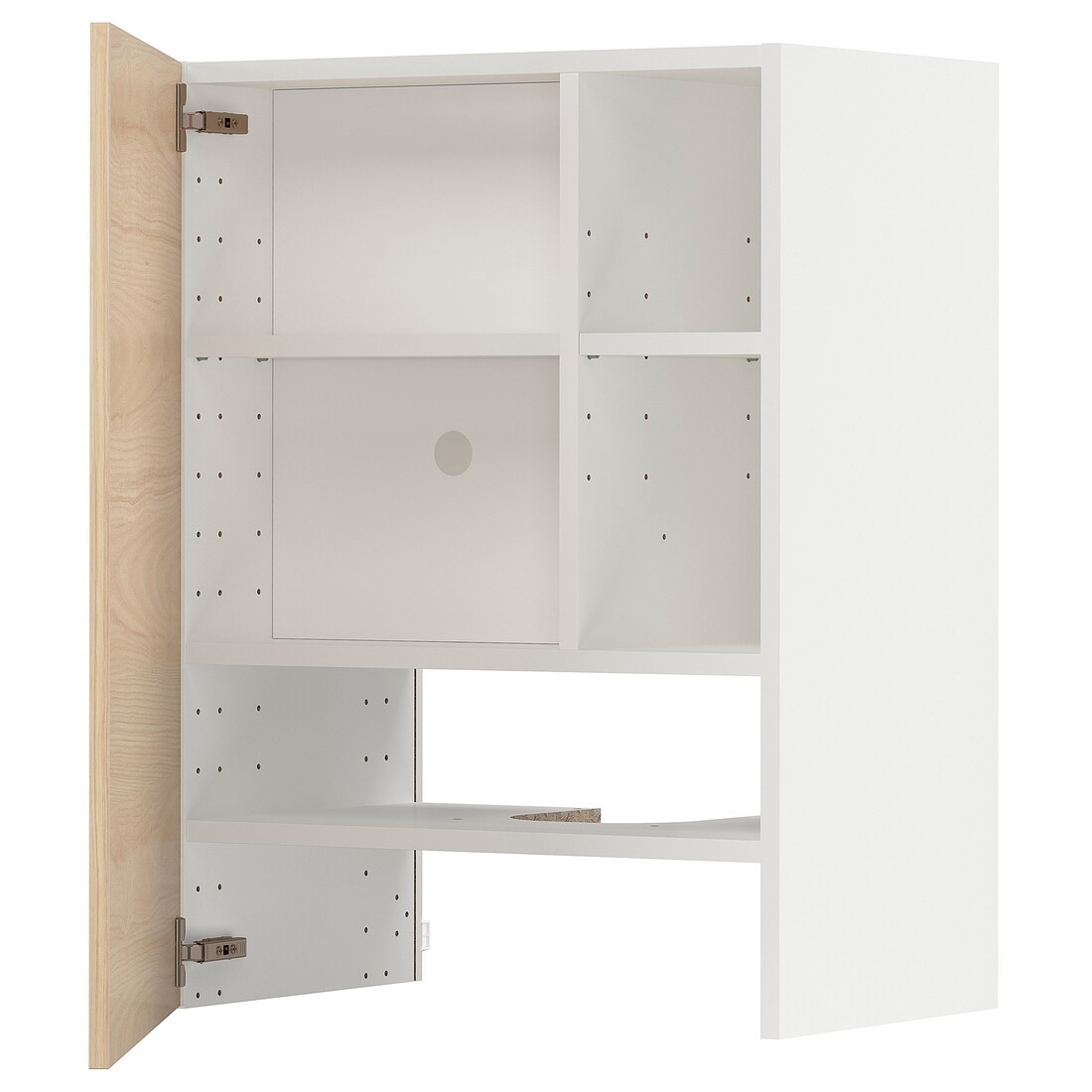 IKEA METOD МЕТОД Навесной шкаф с полкой / дверью, белый / Askersund узор светлый ясень 99504450 | 995.044.50