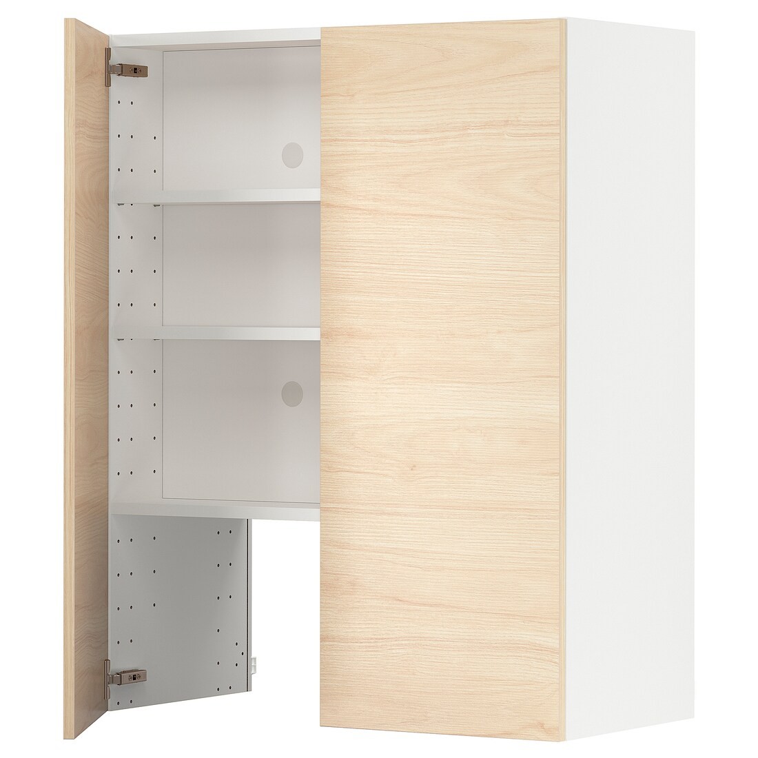 IKEA METOD МЕТОД Навесной шкаф с полкой / дверью, белый / Askersund узор светлый ясень 09504275 | 095.042.75