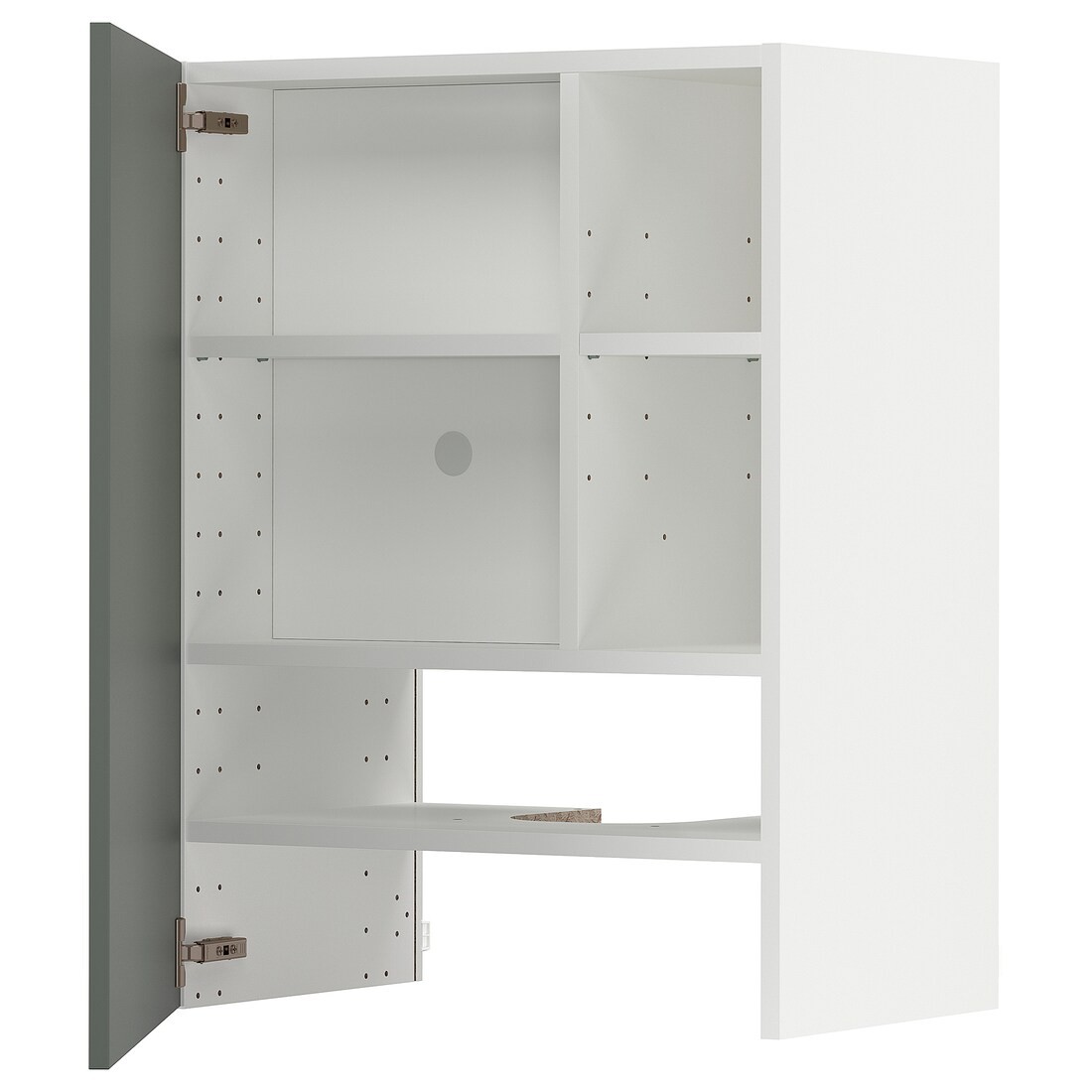 IKEA METOD МЕТОД Навесной шкаф с полкой / дверью, белый / Bodarp серо-зеленый 39504453 | 395.044.53