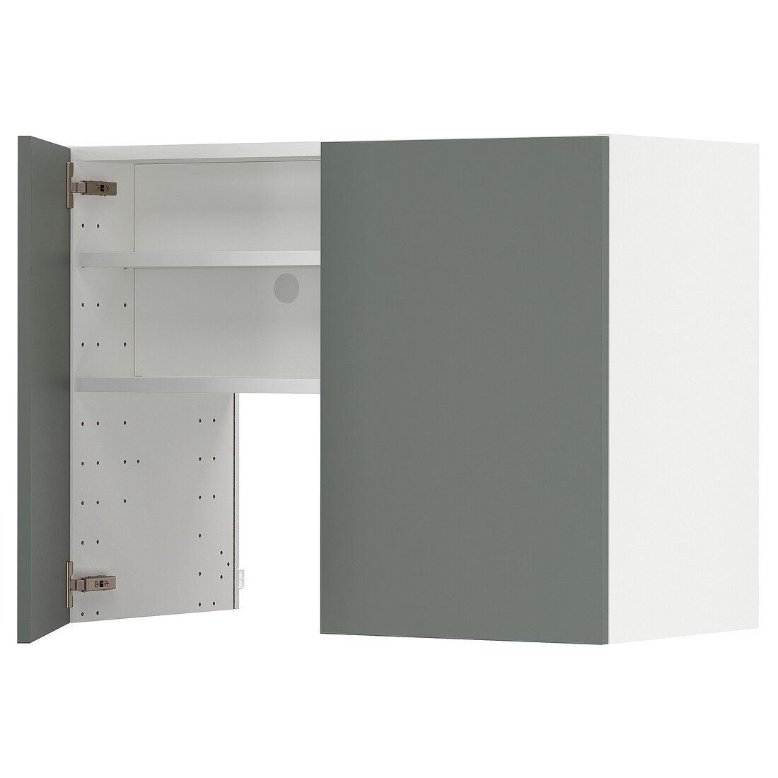 IKEA METOD МЕТОД Навесной шкаф с полкой / дверью, белый / Bodarp серо-зеленый 69504395 | 695.043.95