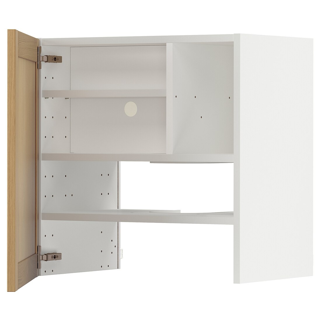 IKEA METOD Навесной шкаф с полкой / дверью, белый / дуб Forsbacka, 60x60 см 79509383 | 795.093.83