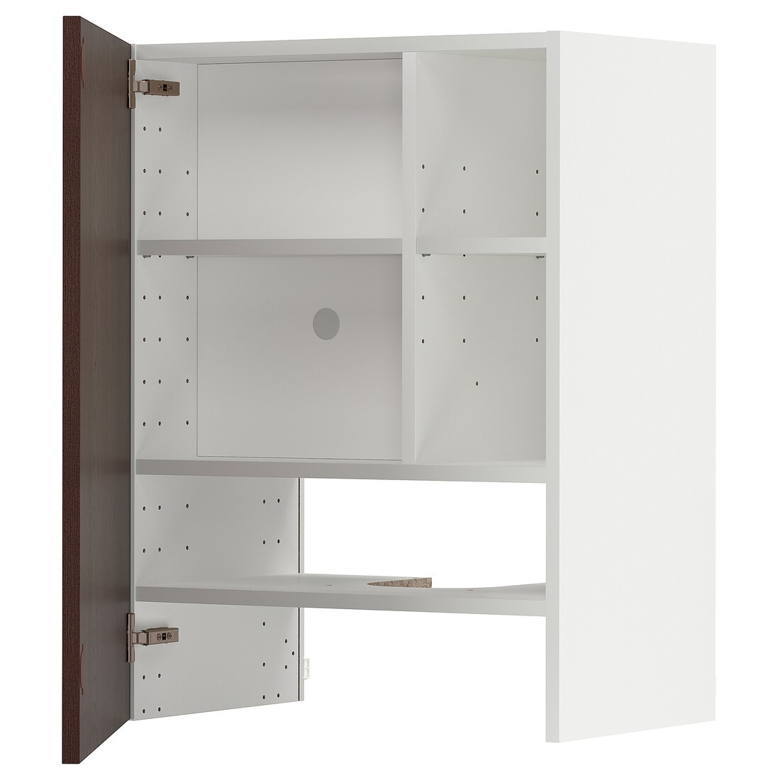 IKEA METOD МЕТОД Навесной шкаф с полкой / дверью, белый Hasslarp / коричневый узор 29504444 | 295.044.44