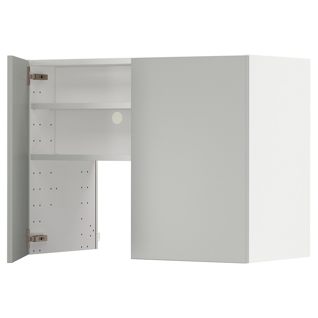 IKEA METOD Навесной шкаф с полкой / дверью, белый / Хавсторп светло-серый, 80x60 см 39538189 | 395.381.89