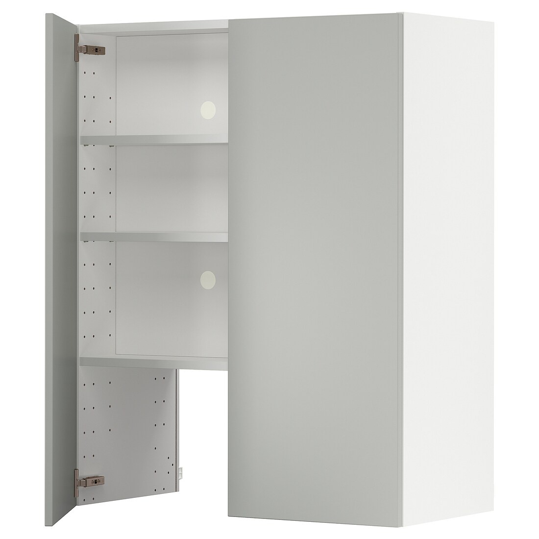 IKEA METOD Навесной шкаф с полкой / дверью, белый / Хавсторп светло-серый, 80x100 см 69538418 | 695.384.18