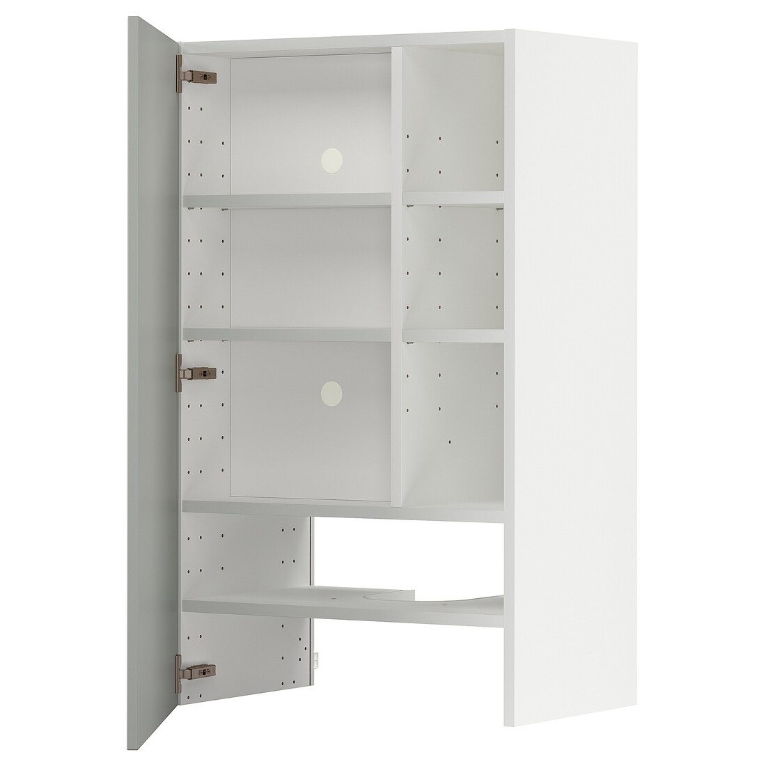 IKEA METOD Навесной шкаф с полкой / дверью, белый / Хавсторп светло-серый, 60x100 см 99538803 | 995.388.03