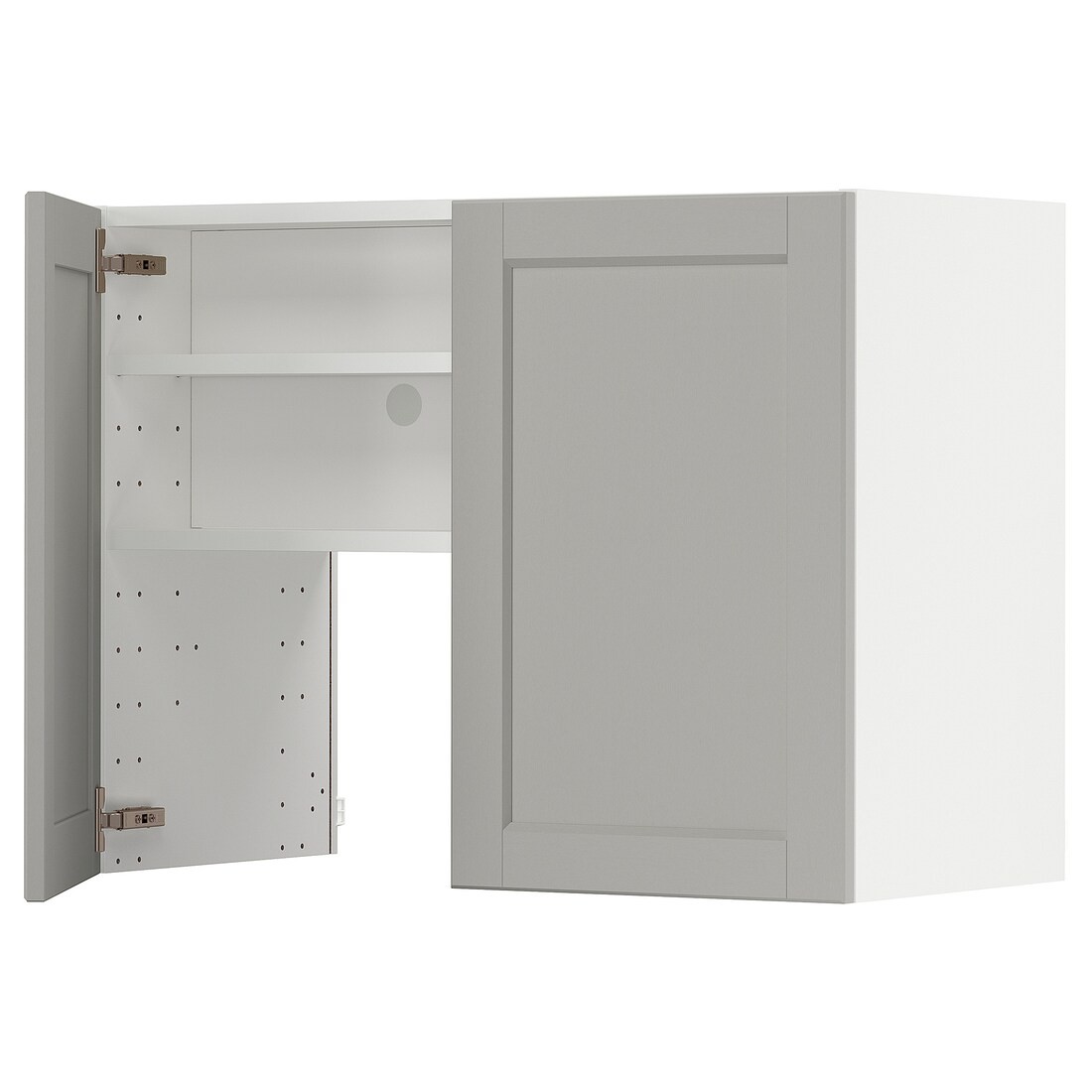 IKEA METOD МЕТОД Навесной шкаф с полкой / дверью, белый / Lerhyttan светло-серый 39504405 | 395.044.05