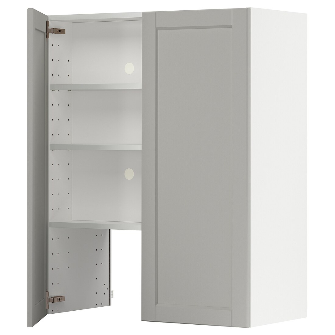 IKEA METOD МЕТОД Навесной шкаф с полкой / дверью, белый / Lerhyttan светло-серый 59504287 | 595.042.87