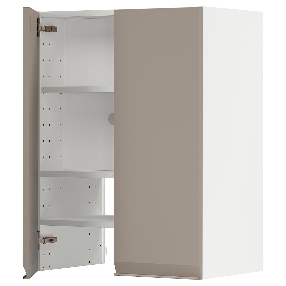 IKEA METOD МЕТОД Навесной шкаф с полкой / дверью, белый / Upplöv матовый темно-бежевый 19504543 | 195.045.43