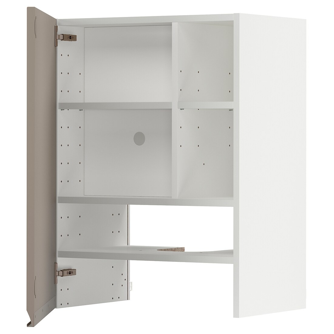 IKEA METOD МЕТОД Навесной шкаф с полкой / дверью, белый / Upplöv матовый темно-бежевый 39504472 395.044.72