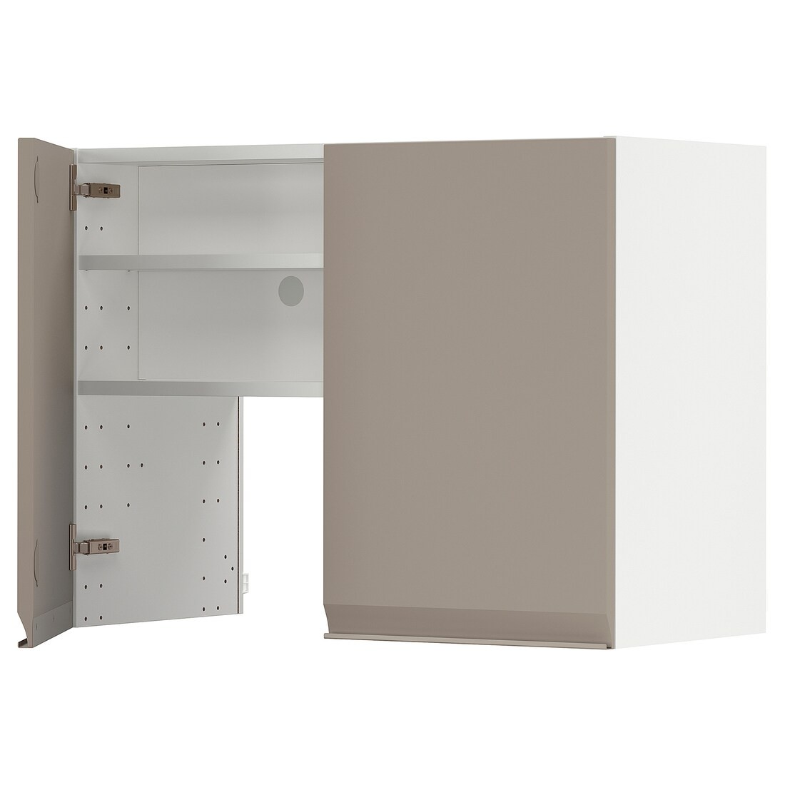 IKEA METOD МЕТОД Навесной шкаф с полкой / дверью, белый / Upplöv матовый темно-бежевый 59504409 595.044.09