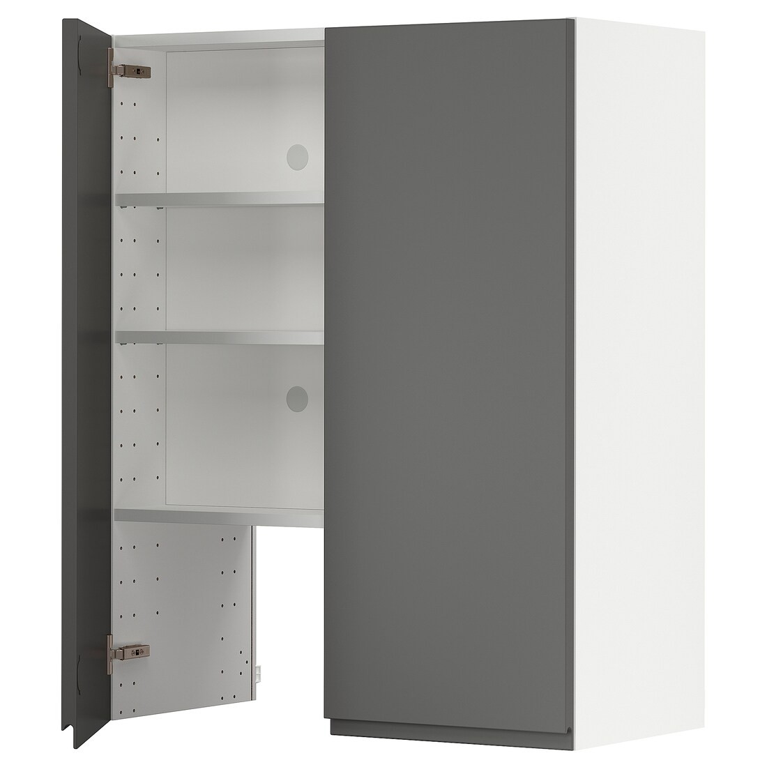 IKEA METOD МЕТОД Навесной шкаф с полкой / дверью, белый / Voxtorp темно-серый 29504298 | 295.042.98