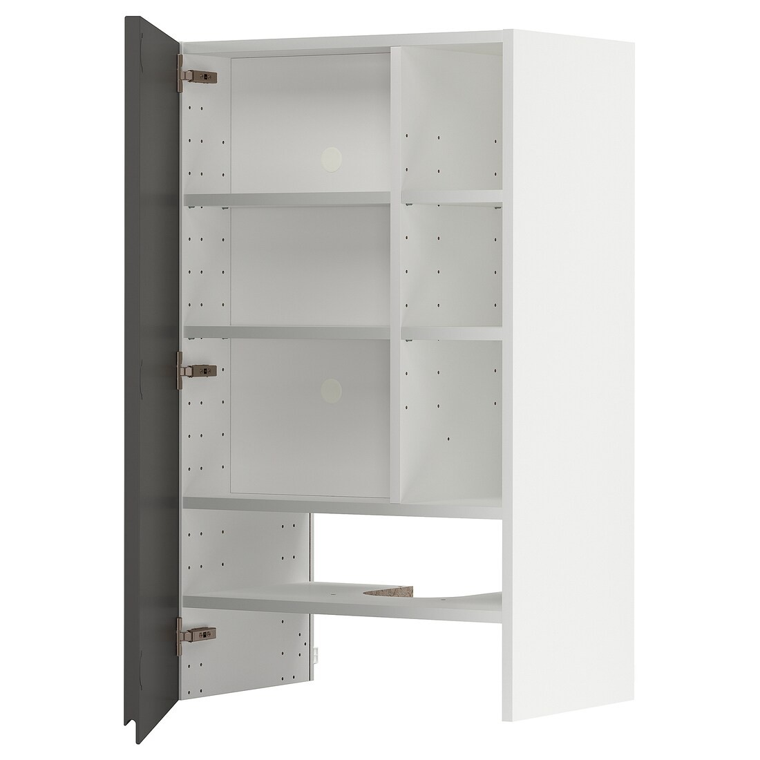 IKEA METOD МЕТОД Навесной шкаф с полкой / дверью, белый / Voxtorp темно-серый 79504234 | 795.042.34