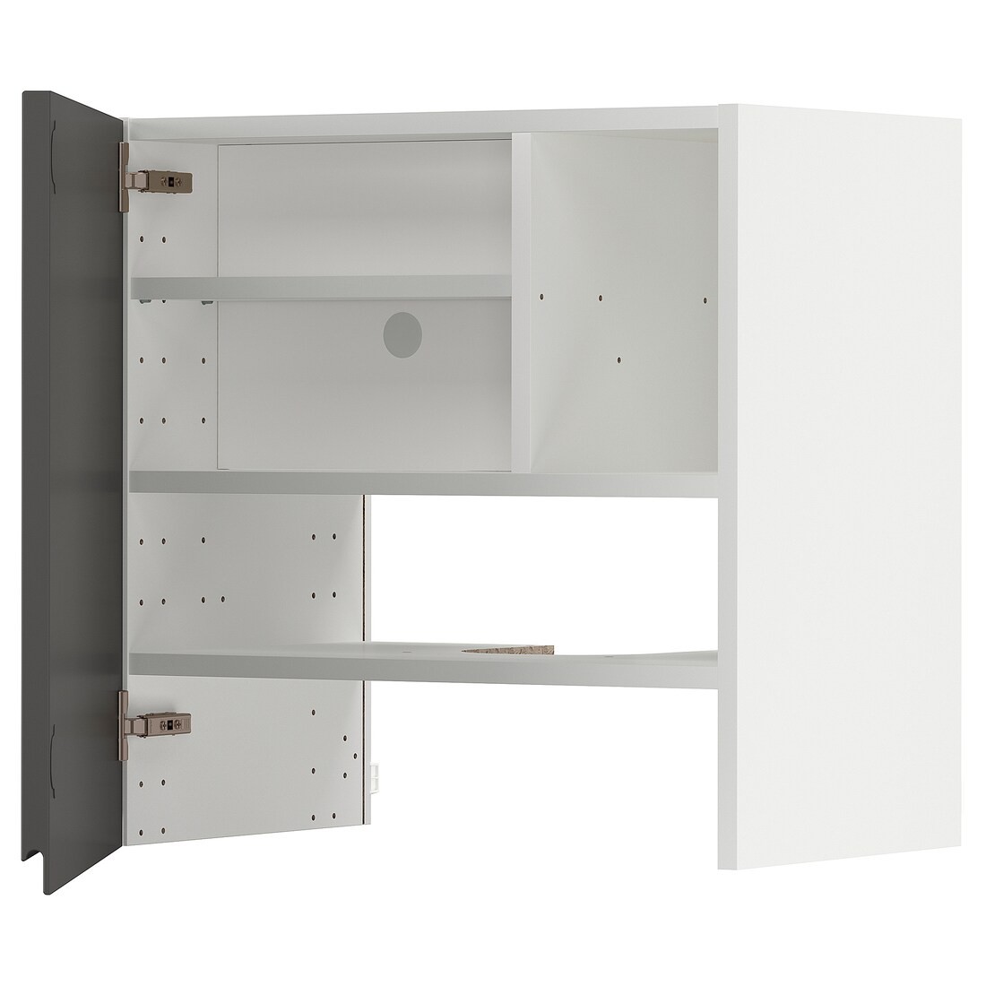 IKEA METOD МЕТОД Навесной шкаф с полкой / дверью, белый / Voxtorp темно-серый 79505337 | 795.053.37