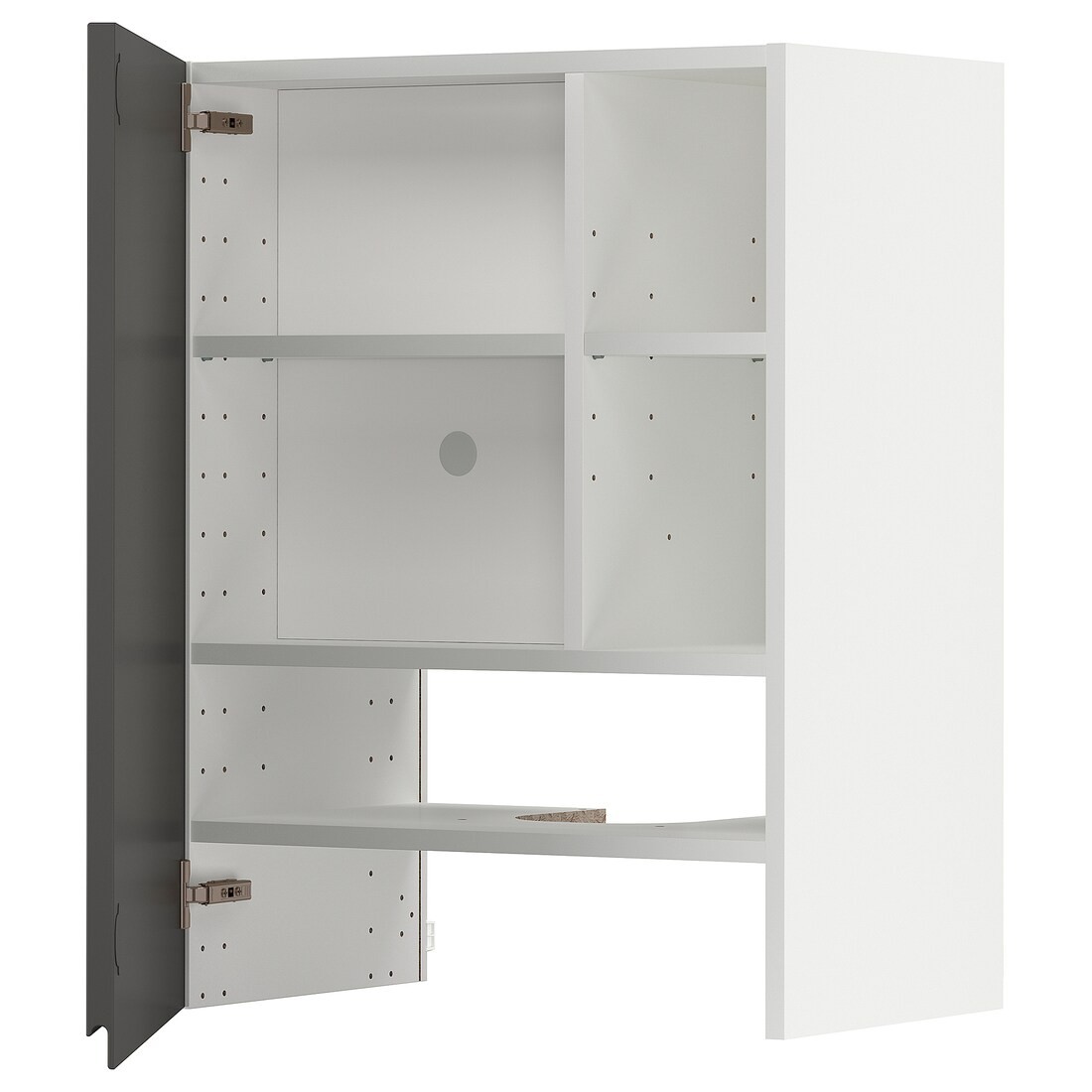 IKEA METOD МЕТОД Навесной шкаф с полкой / дверью, белый / Voxtorp темно-серый 89504479 | 895.044.79