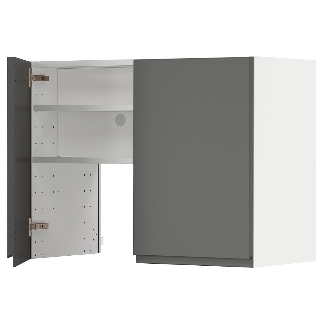 IKEA METOD МЕТОД Навесной шкаф с полкой / дверью, белый / Voxtorp темно-серый 99504412 | 995.044.12