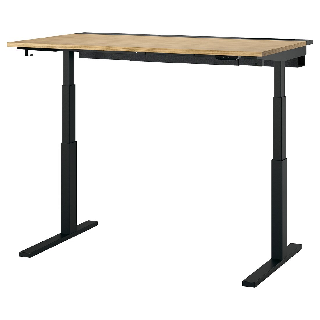 IKEA MITTZON стол/трансф, электрический дуб/черный шпон, 140x80 см 69513955 | 695.139.55