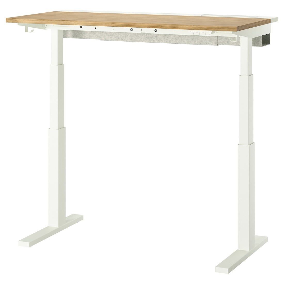 IKEA MITTZON стол/трансф, дуб электрический/белый шпон, 120x60 см 89526853 | 895.268.53