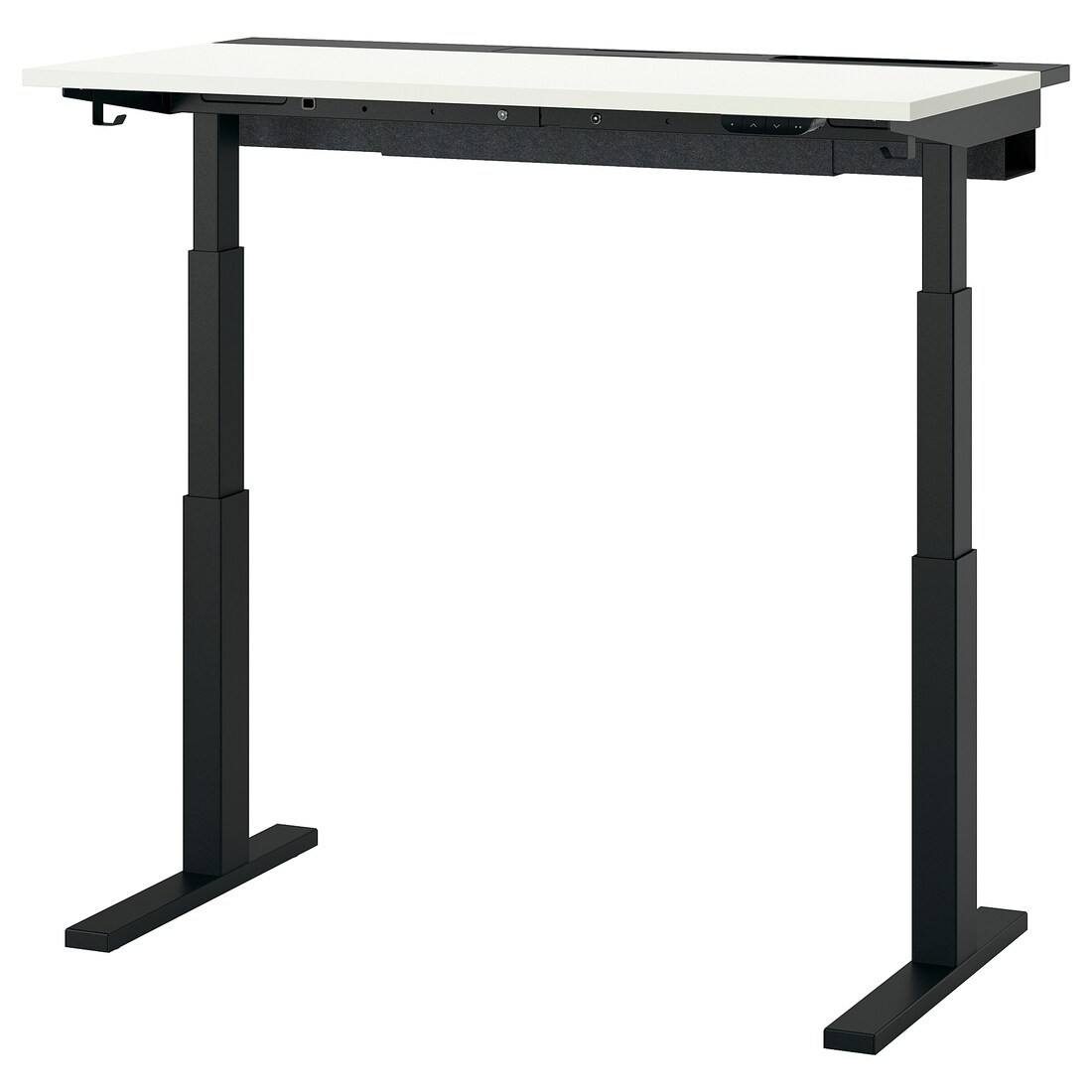 IKEA MITTZON стол/трансф, электрический белый/черный, 120x60 см 09526116 | 095.261.16