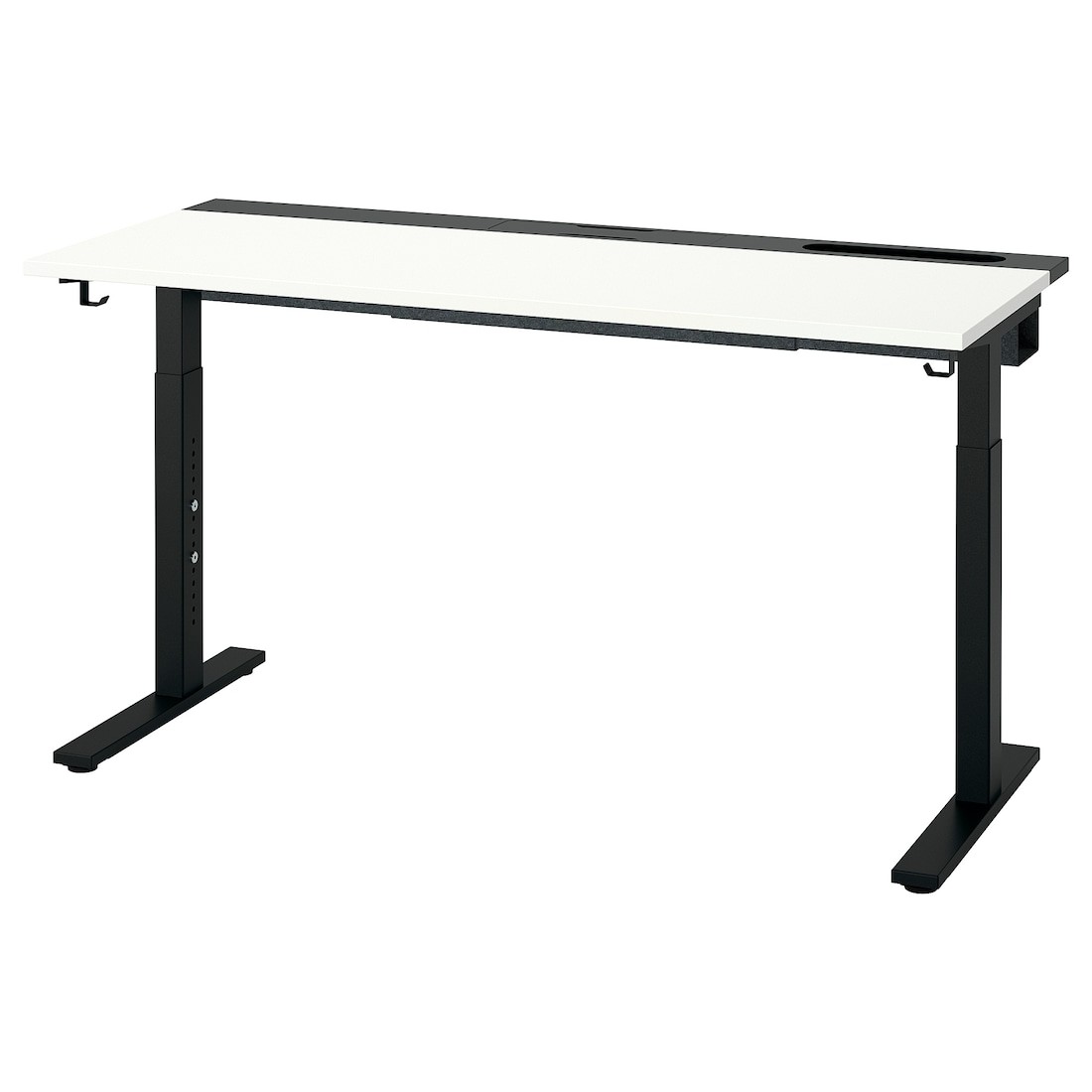 IKEA MITTZON письменный стол, белый / черный, 140x60 см 99527946 | 995.279.46