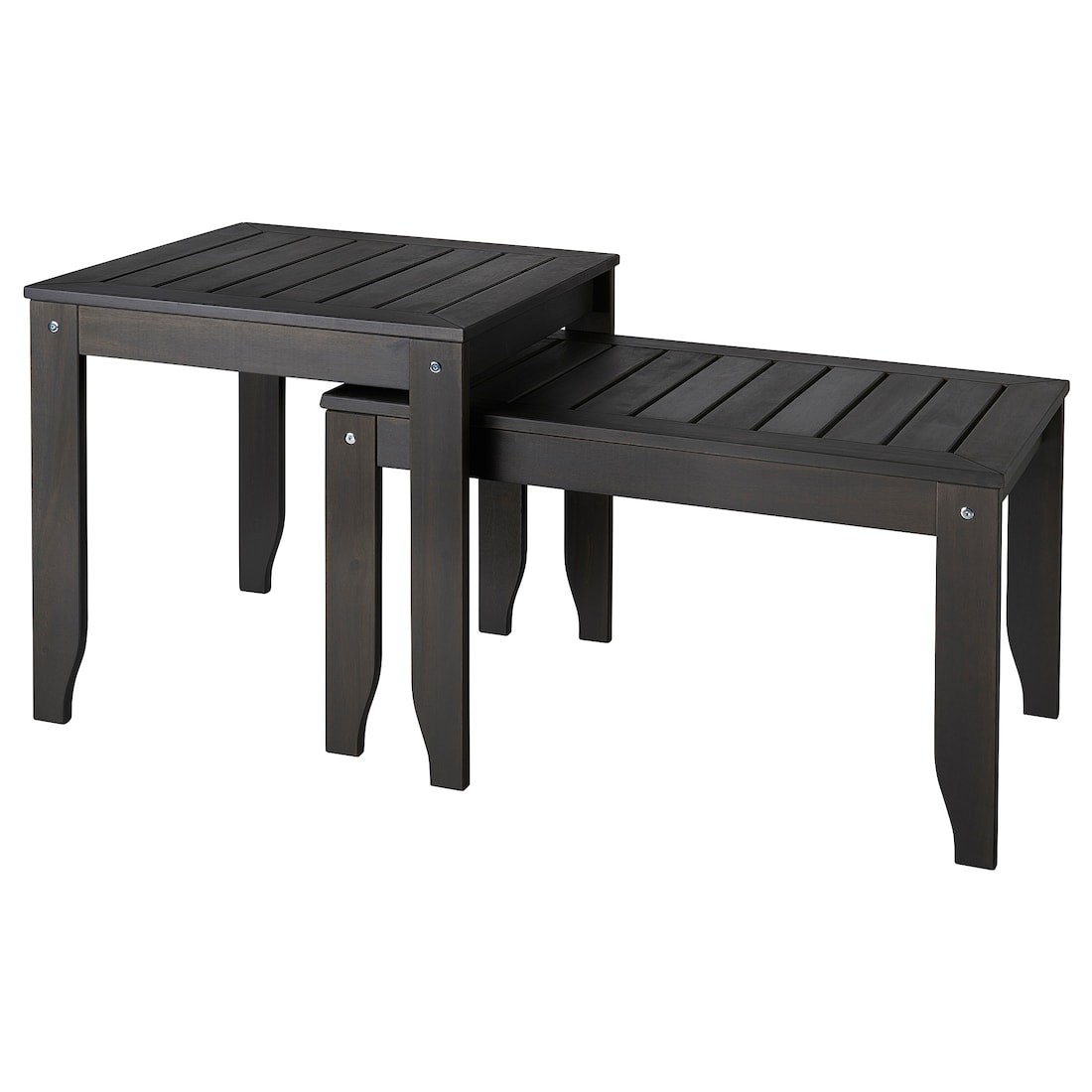 IKEA ÖRSKÄR ОРШЕР Комплект столов, 2 шт., для дома / улицы темно-серый 30533737 | 305.337.37