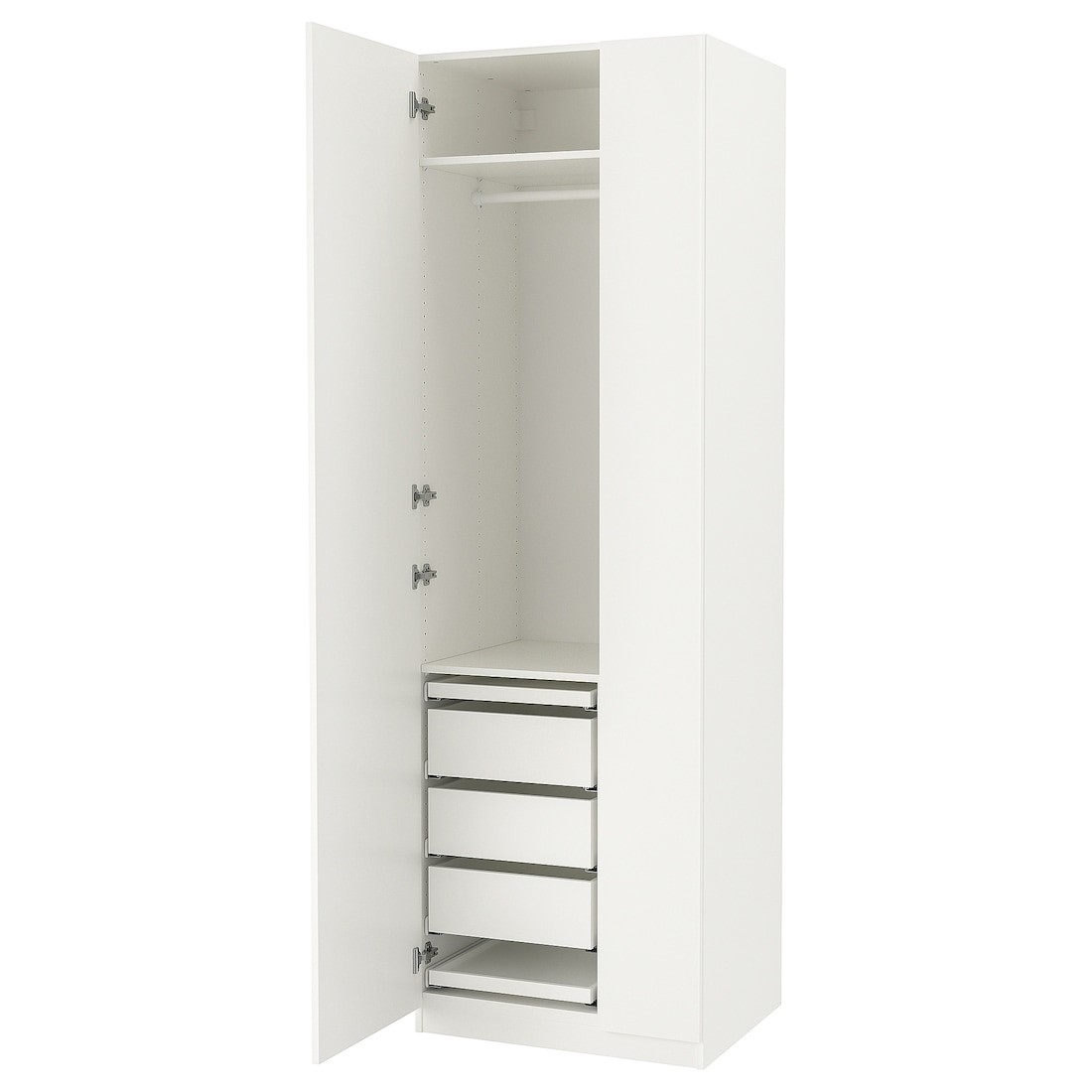IKEA PAX ПАКС / FORSAND ФОРСАНД Комбинация шкафов, белый / белый, 75x60x236 cм 89481897 894.818.97