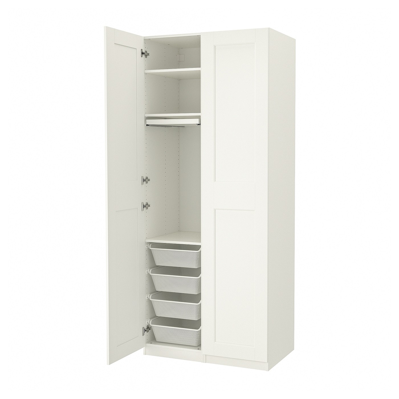 IKEA PAX ПАКС / GRIMO ГРИМО Комбинация шкафов, белый / белый, 100x60x236 см 59324700 | 593.247.00