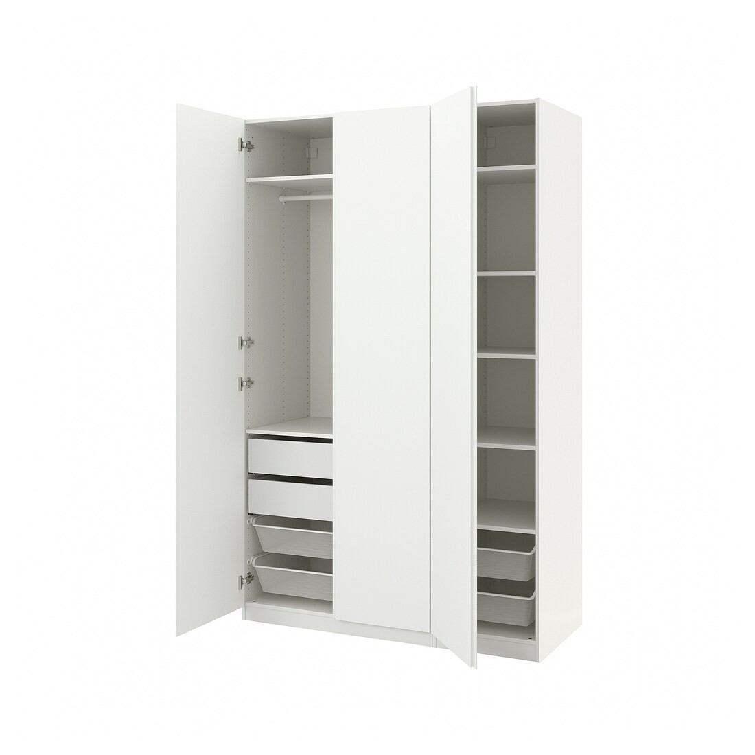 IKEA ПАКС / ВИКАНЕС Комбинация шкафов, белый / белый, 150x60x236 см 69515365 | 695.153.65